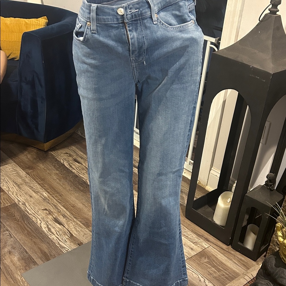 7 For All Mankind Light Blue Flare Jeans